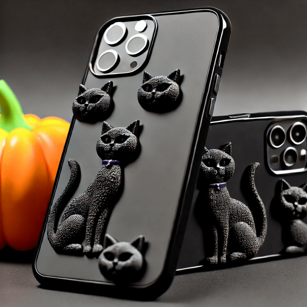 Personalized Halloween 3D Phone Case, Handcrafted, Made with hand picked Accessories, Spooky Season Design with Optional Accessories, for iPhone, Samsung Galaxy, Google Pixel