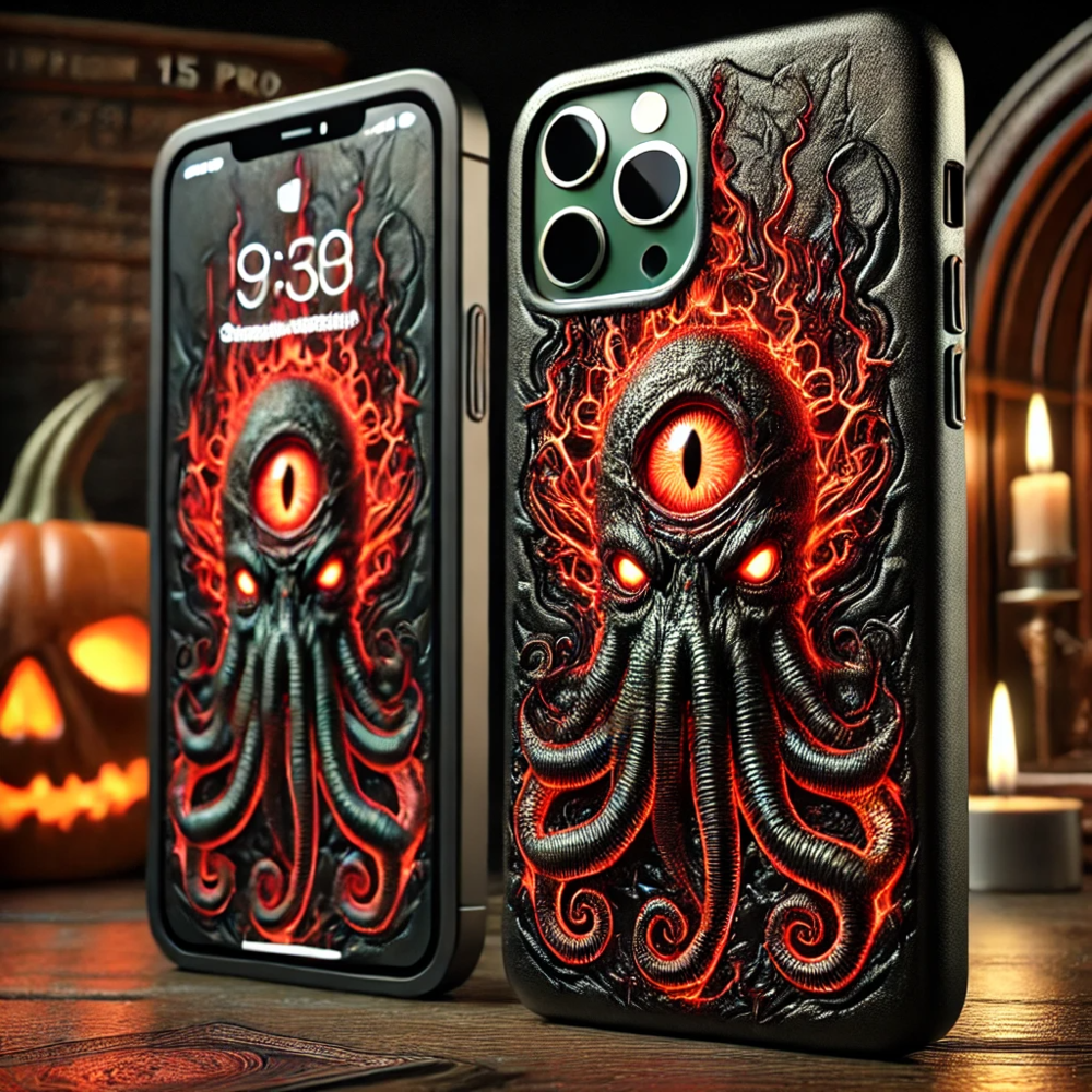 Cthulhu Eye 3D Relief Phone Case, Multiple Designs Available, Horror Tentacle and Evil Eye Patterns for iPhone, Samsung Galaxy