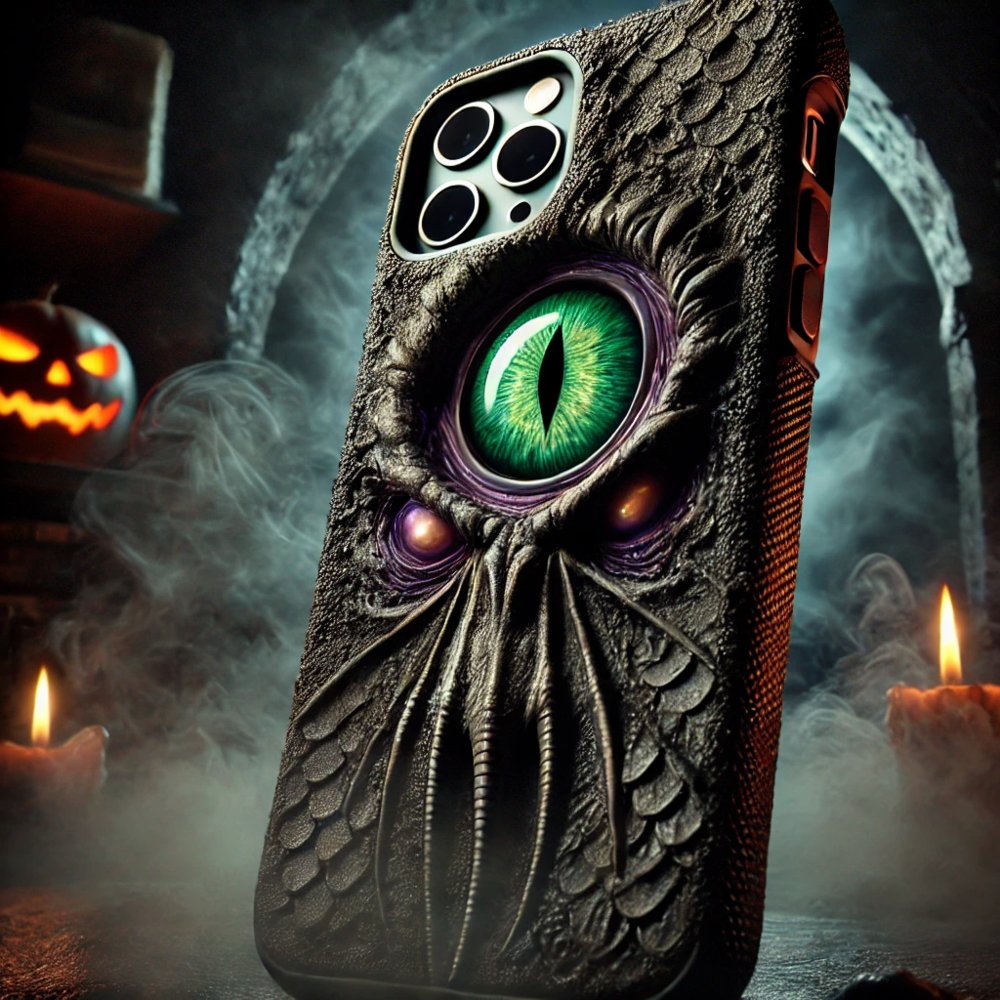 Cthulhu Eye 3D Relief Phone Case, Multiple Designs Available, Horror Tentacle and Evil Eye Patterns for iPhone, Samsung Galaxy