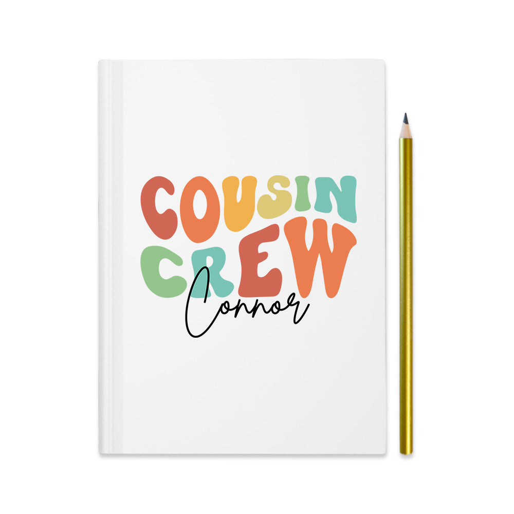 Customizable Cousin Crew Notebook with Personalized Name,Perfect Gift for Kids, Family Gatherings and School Events
