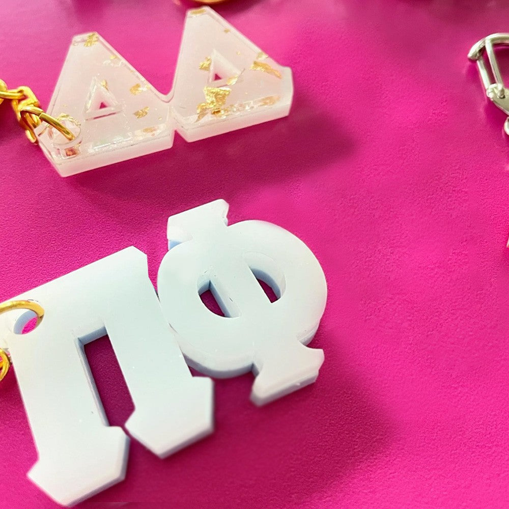 Sorority Keychain l Personalized Greek Letters Keychain l Sorority Bag Charm l Sorority Little Gift l Sorority Big Gift l Sorority Gift