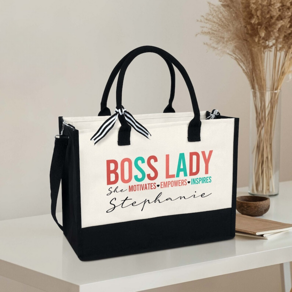Boss Lady Tote Bag, Boss Lady Gift, Boss Gift for Women, Coworker Gift, Girl Boss Manager Gift, Gift for My Boss, Gift for Female Manager