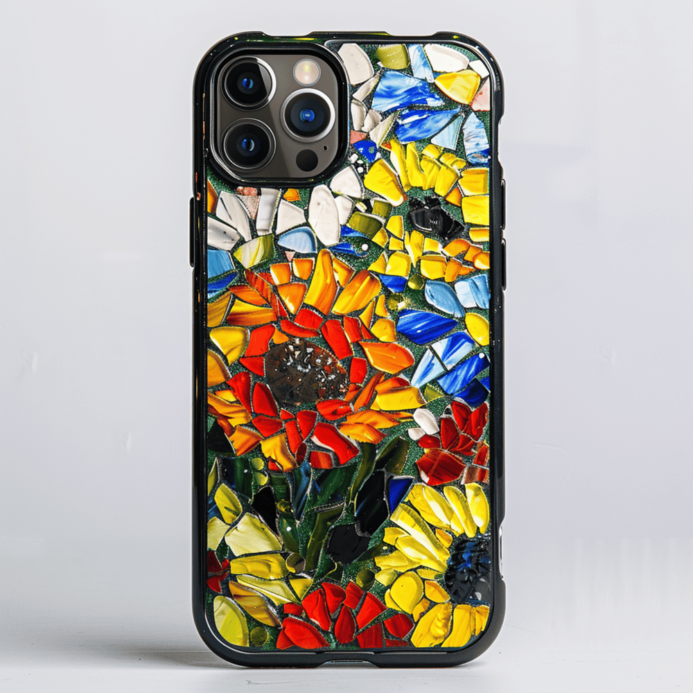 Flower Oil Mosaic Style Cell Phone Case,Multiple Designs for iPhone, Samsung Galaxy