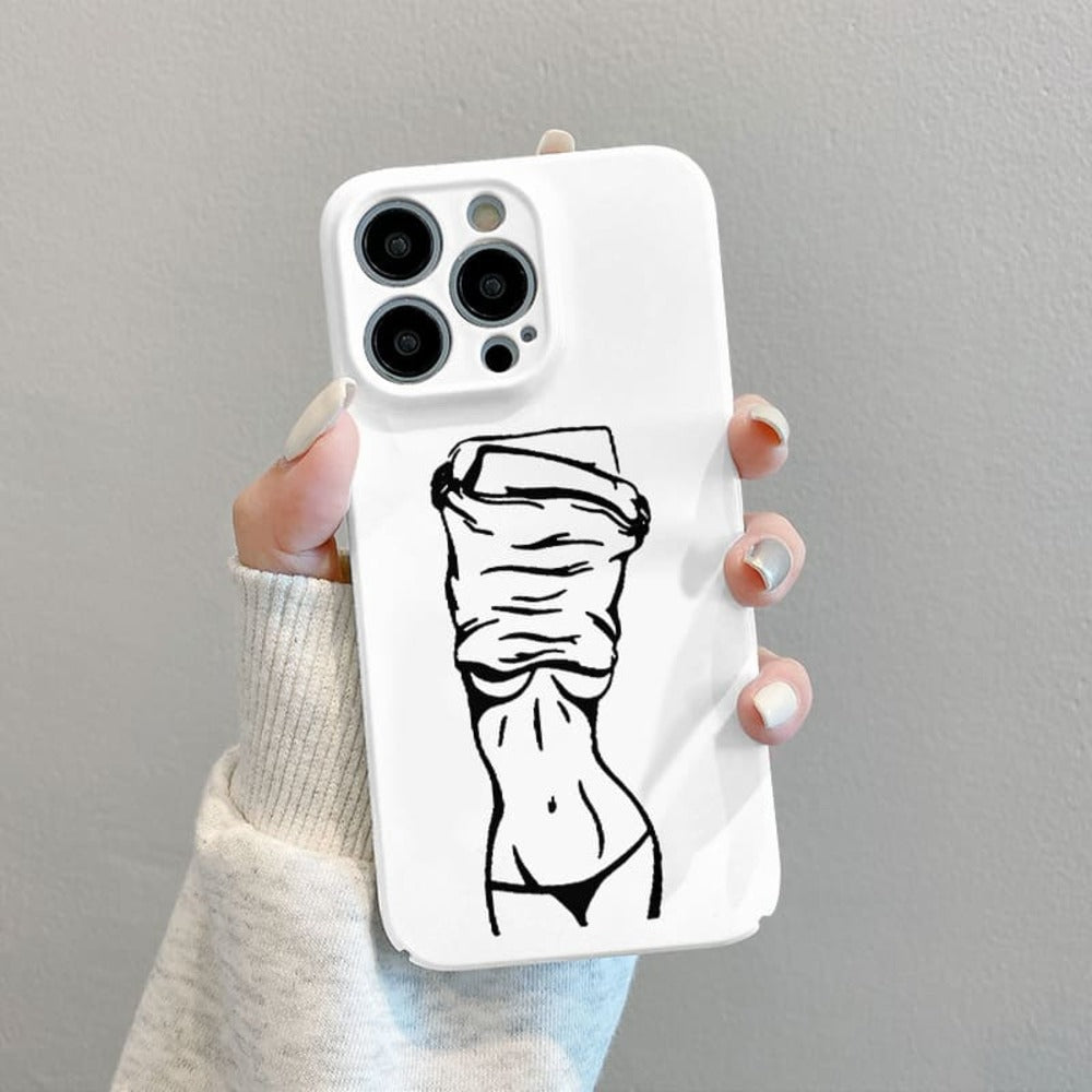 Creative Fitness Curve Phone Case，Stylish Protective Cover for Active Lifestyles For iPhone, Samsung Galaxy, Google Pixel, Xiaomi