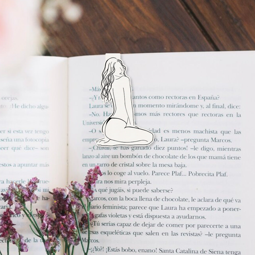 Modern Woman Shape Bookmark, Trendy Line Art Bookmark, A Special Gift for Book Lovers