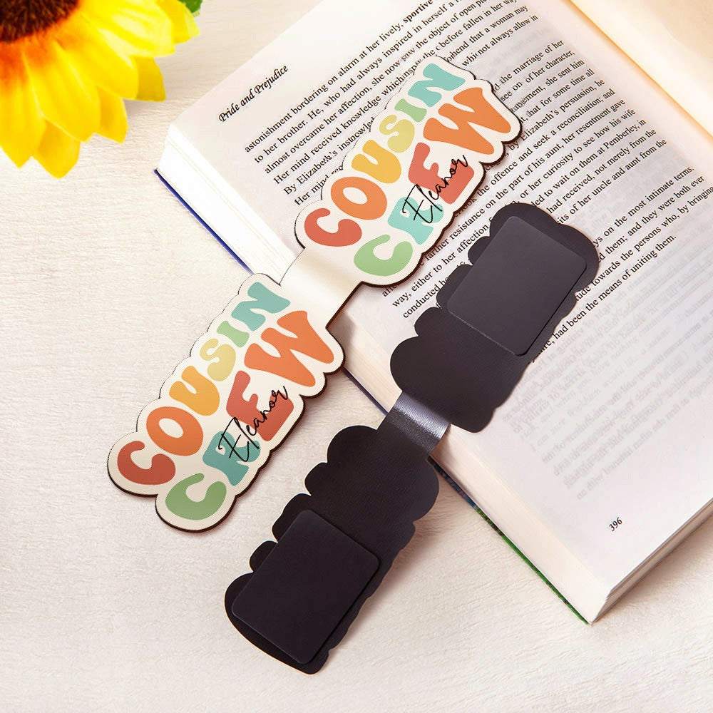 Personalized Cousin Crew Magnetic Bookmark Custom Name Bookmark for Family