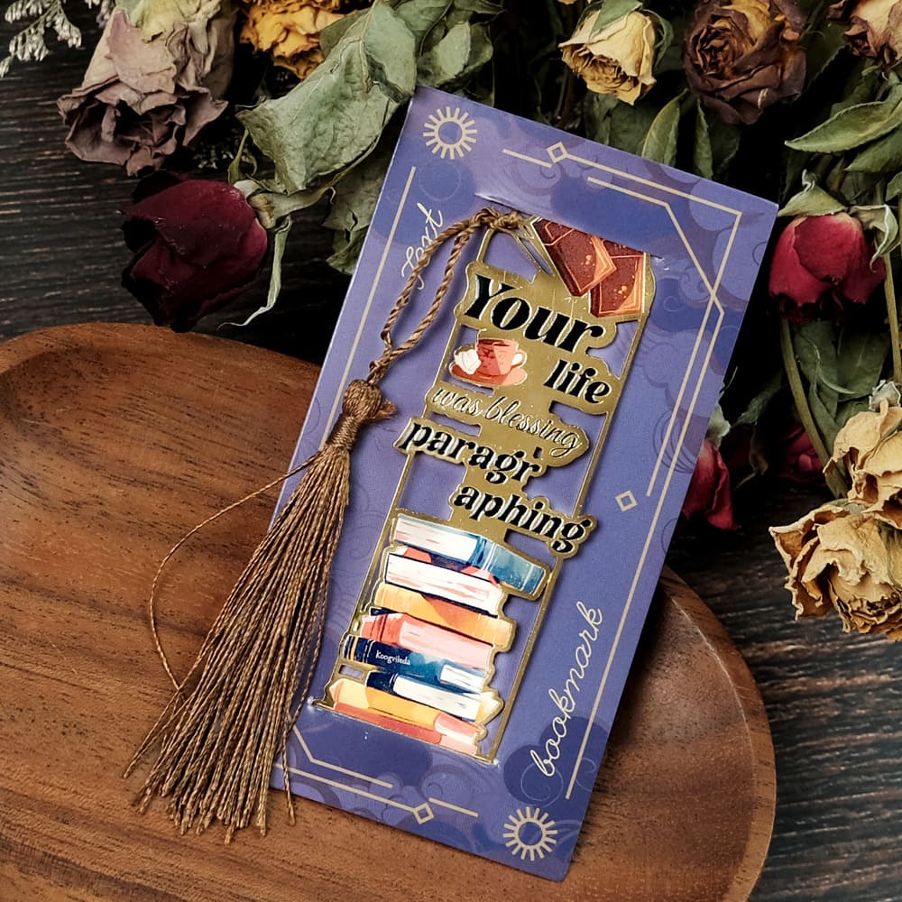 Luxury Metallic Motivational Bookmarks, Vintage Style with Tassel, Inspirational Gift for Book Lovers