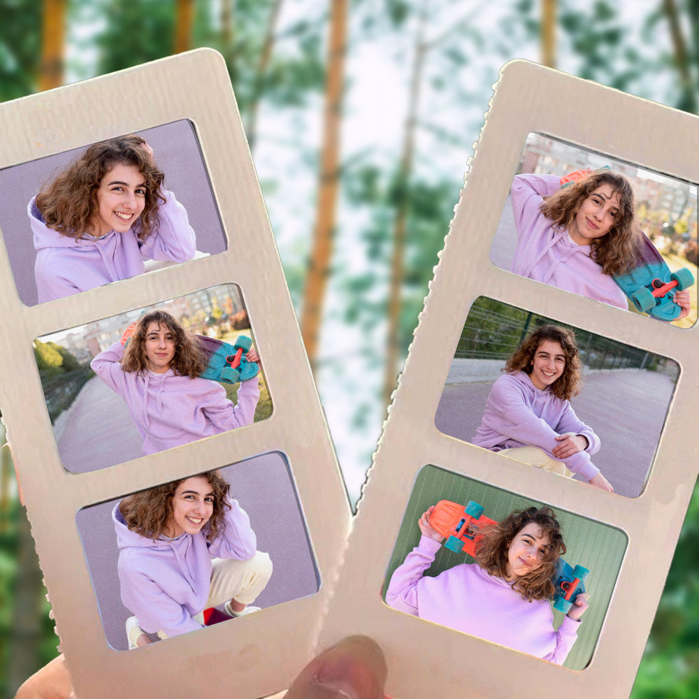 Custom Memory Slide Design, Valentine's Day Romantic Photo Bookmark, Retro Film Strip Bookmark, Vintage Photo Slide Design for Reading, Unique Gift Idea