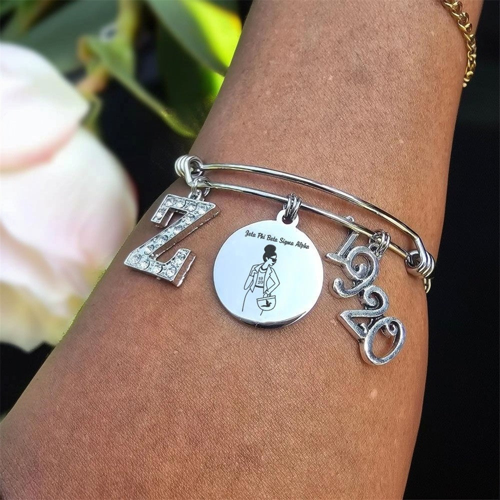 Divine Nine Sorority Charm Bracelet - HBCU Sorority Bracelet - African American Sorority - Sorority Birthday Gifts