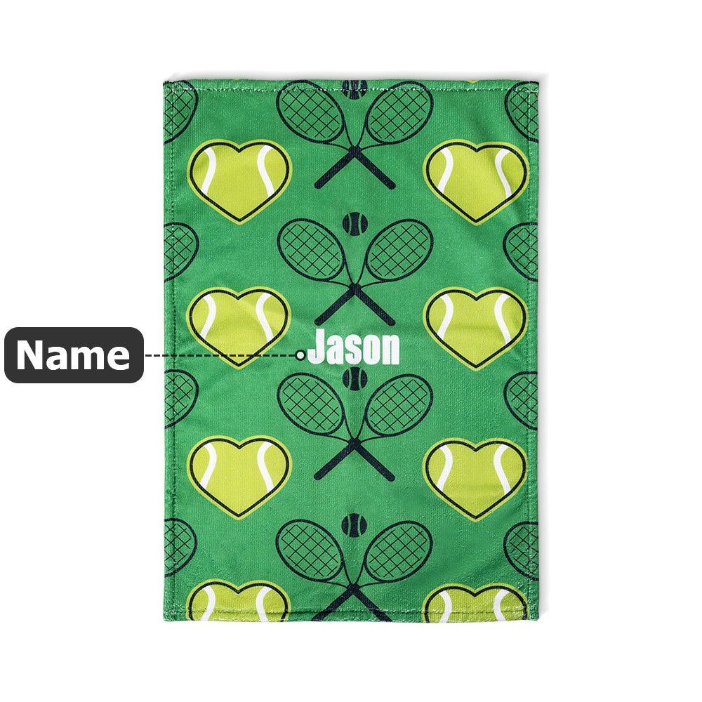 Personalized Tennis Towel with Name, Soft Absorbent Tennis Sweat Towel, Tennis Gear Stuff Accessories, Gym Gift for Tennis Lover/Tennis Team