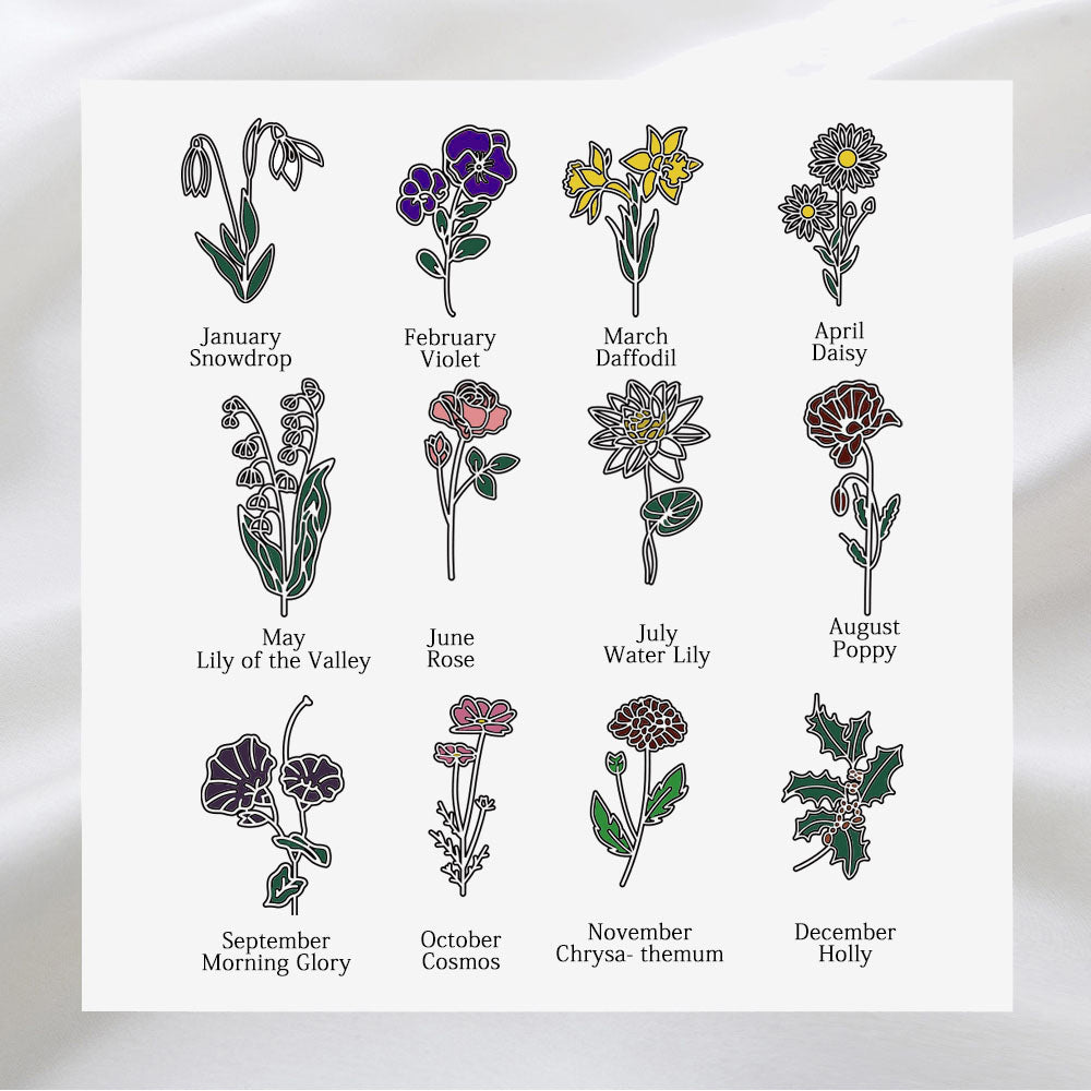 Custom Handmade Watercolor Birthday Flower Name Bookmark, Colorful Birthday Flower Stainless Steel Bookmark, Gift for Book Lovers/Readers