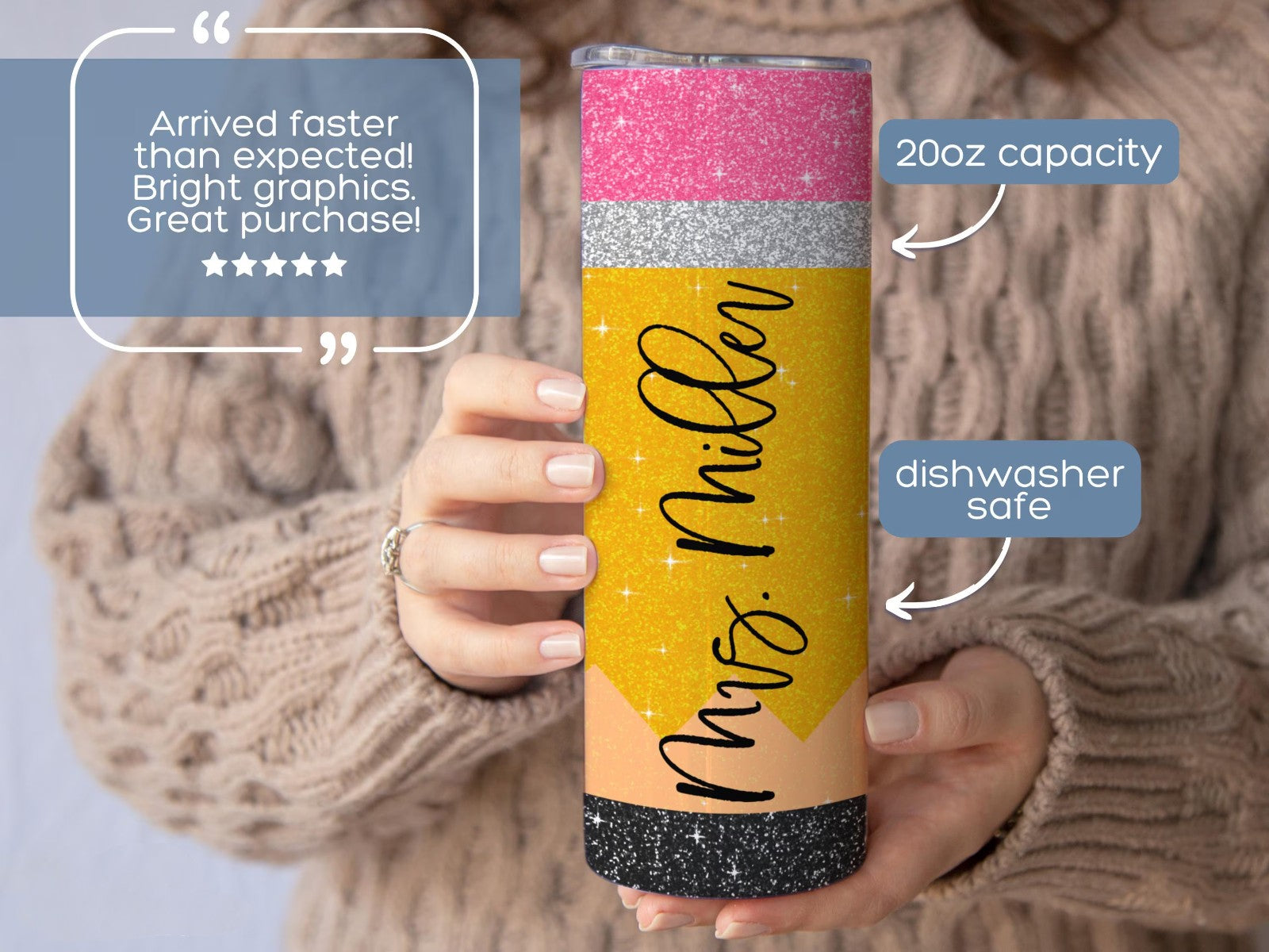 Teacher Gifts Teacher Tumbler Teacher Appreciation Gifts Teacher Christmas Gift Teacher Cup Pencil Tumbler Personalized Teacher Tumbler