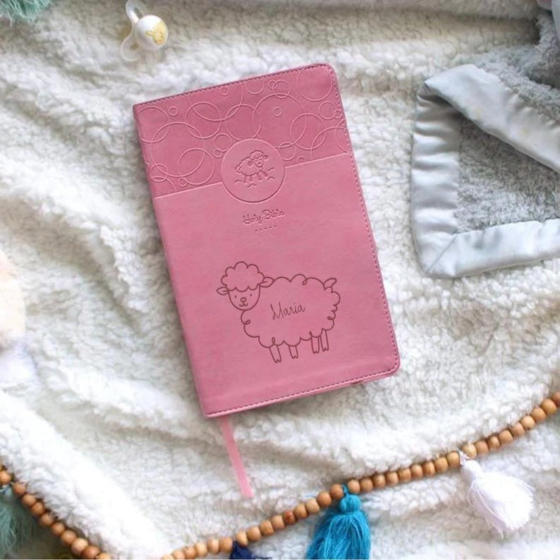 Custom Baby Bible NIV, Personalized Kids Bible, Religious Keepsake for Kids, Baptism Gifts, First Easter Gift Baby Girl Baby Boy Name Bible