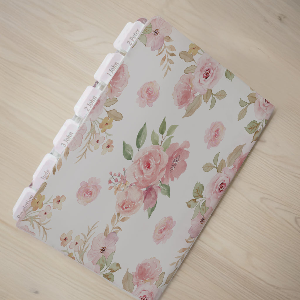 Tabbed Bible with Flowers KJV Bible for Women Christian Gift for Her Custom Bible with Tabs Faux Leather Floral Bible for Women Bible Study