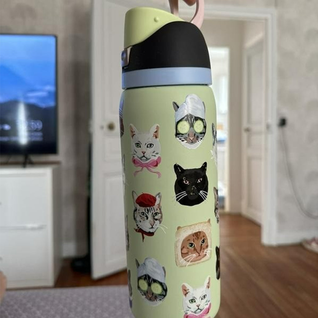 Cat Collage Water Bottle