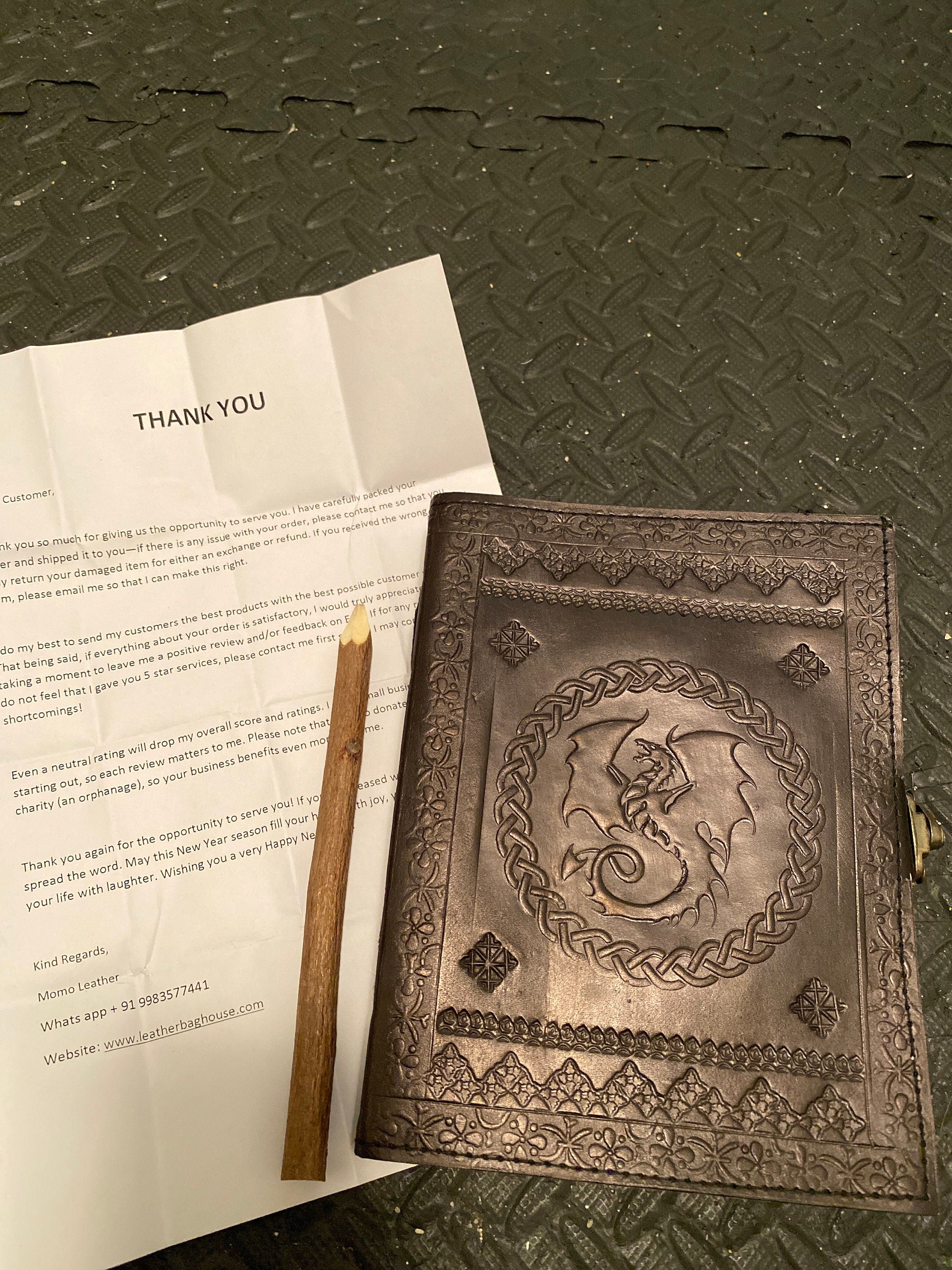 Celtic Dragon Leather Journal, Dragon Leather Notebook, Handmade Leather Journal, Dragon Journal Writing Notebook for Men & Women