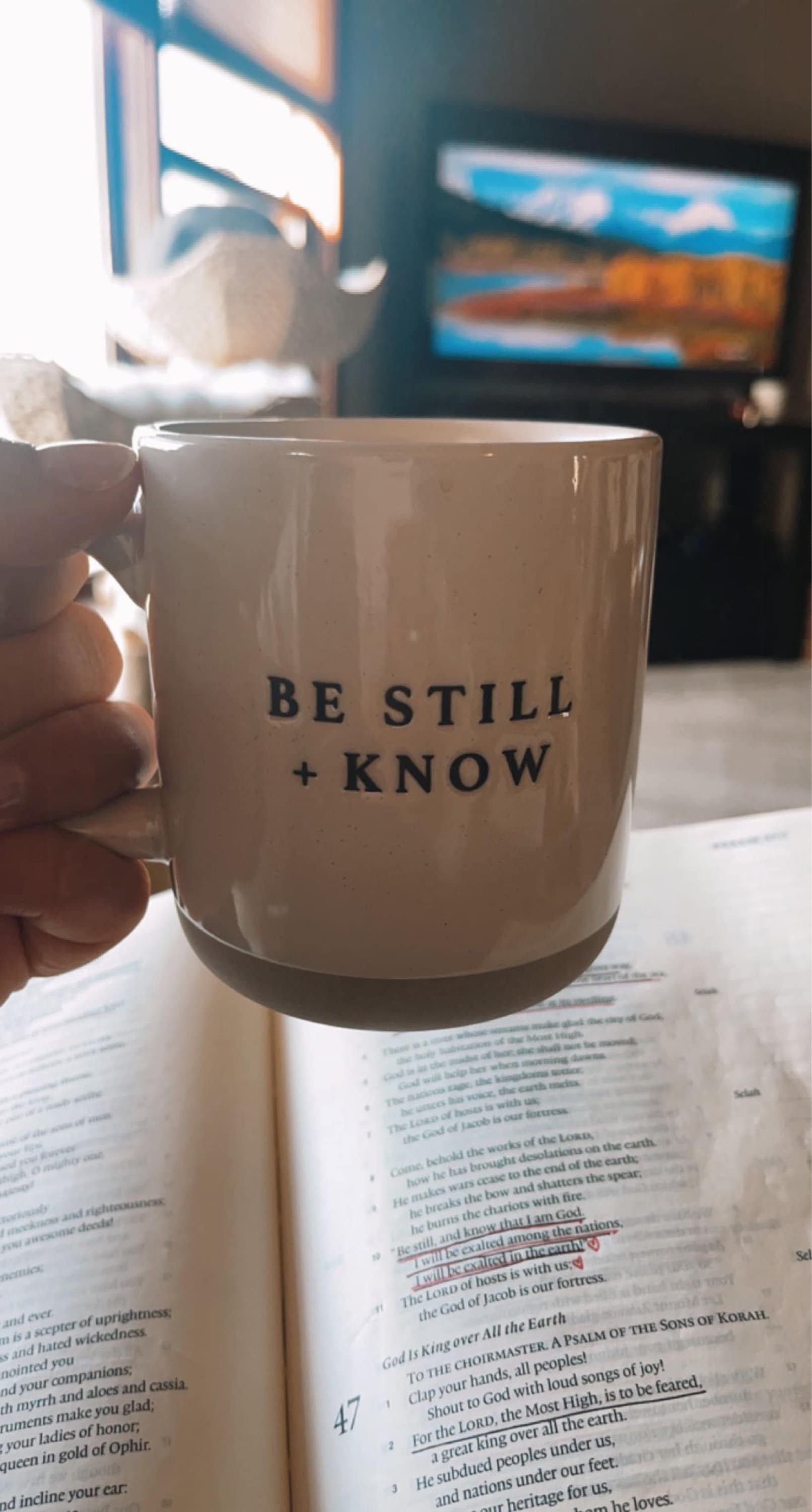Be Still + Know Coffee Mug | Psalm 46:10 Scripture Coffee Mug | Christian Mug | Bible Verse Mug | Positive Coffee Mug | Bible Study Gift