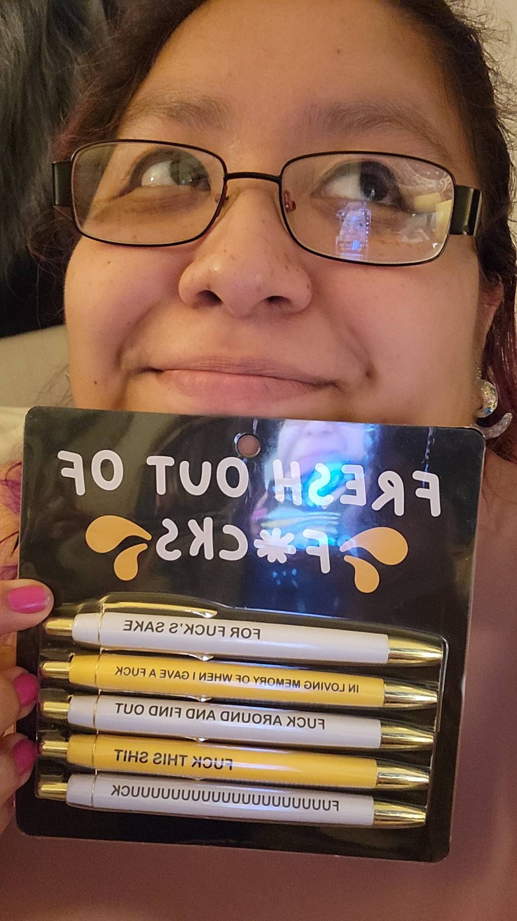 Fresh out of Fucks Pen Set (funny, sweary, office, gift)