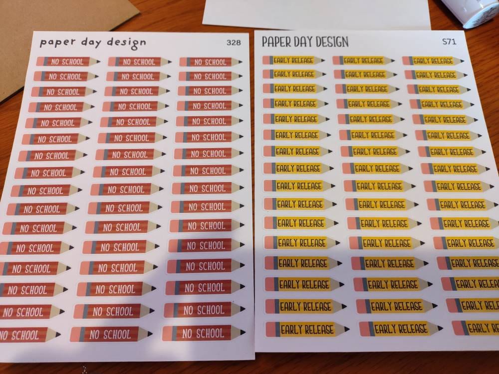 CUSTOM Pencil Label Sticker for Planners or Calendars [328]