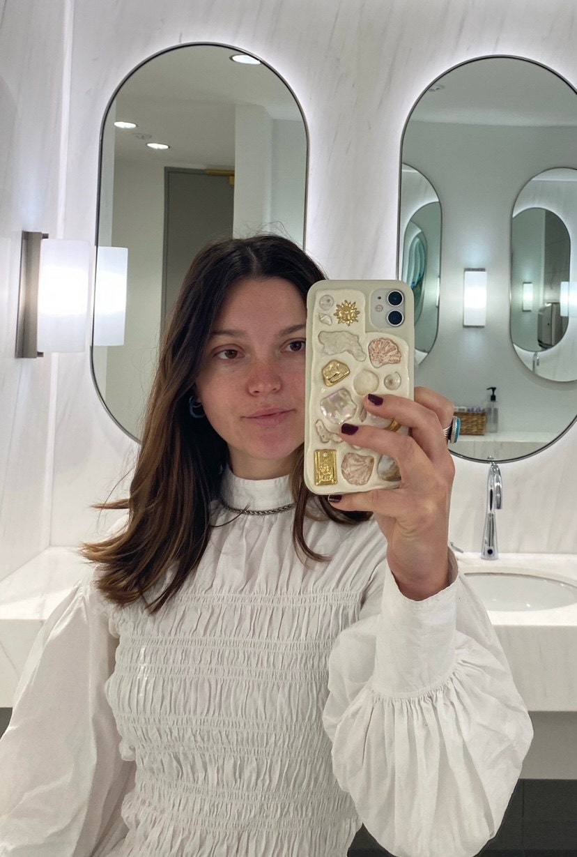 Celestial Shell Stone Mosaic Decoden Phone Case