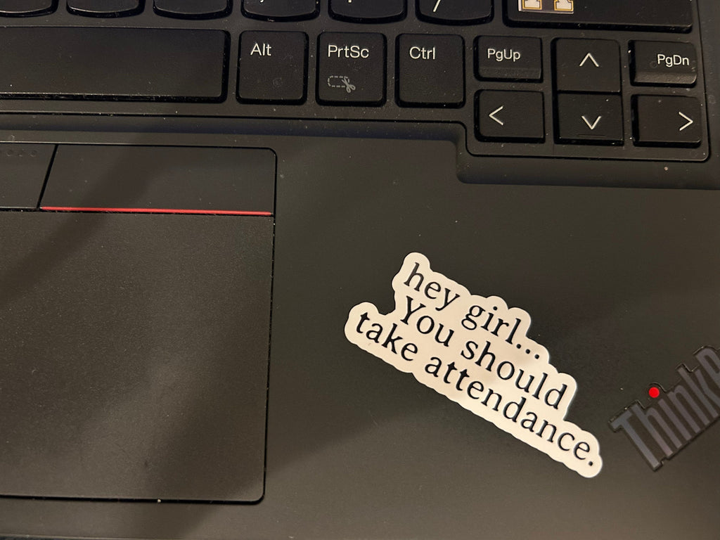 Teacher Stickers, Funny Gift for Teachers, Hey Girl, You should take attendance