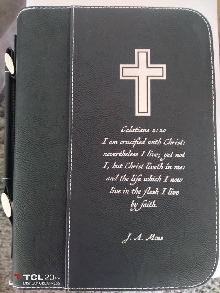 Personalized Bible Cover, Monogram Engraved Leather Bible Cover, Custom Cover For Bible, Religious Gifts, Gifts For Grandma, Christmas Gift