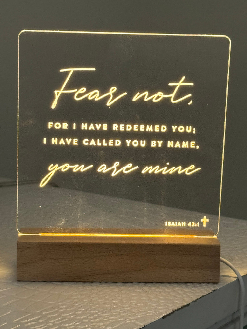 Bible Verse LED Light • Custom LED Night Light • Favorite Bible Verse • LED Frame • New Home Gift • Christmas Gift Christian • BVL01