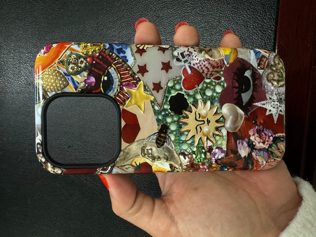 Vintage Mosaic Charm Phone Case, Mosaic Tiles Case, Mosaic Art, iPhone 15 14 13 12 11 Pro Max 8 Plus X, Samsung Galaxy S23 S22 S20 Ultra