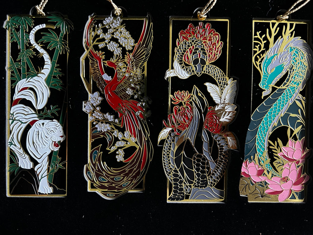 The Four Guardians Metal Bookmark Box Set | Book Lover Gift | Fantasy Collector Set | Limited Edition Mythology Based Design