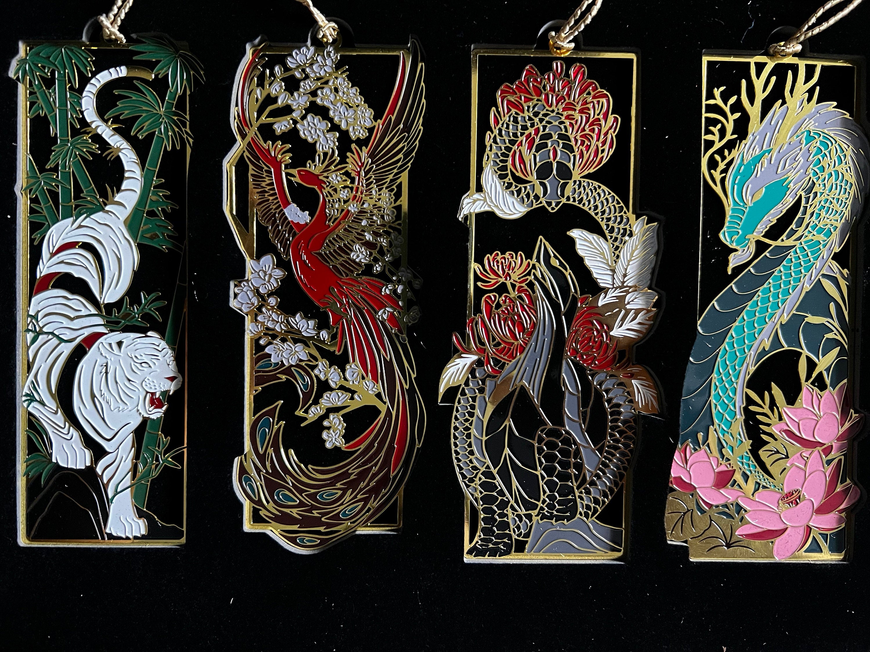 The Four Guardians Metal Bookmark Box Set | Book Lover Gift | Fantasy Collector Set | Limited Edition Mythology Based Design