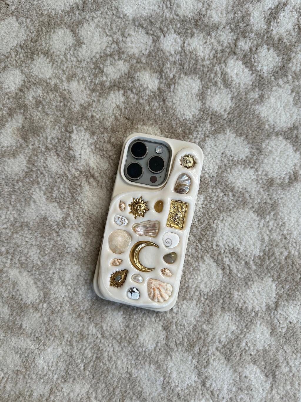 Celestial Shell Stone Mosaic Decoden Phone Case