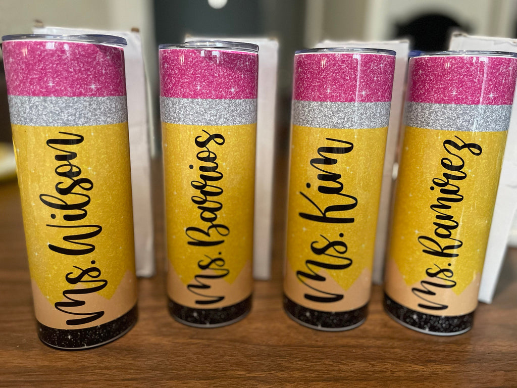 Teacher Gifts Teacher Tumbler Teacher Appreciation Gifts Teacher Christmas Gift Teacher Cup Pencil Tumbler Personalized Teacher Tumbler