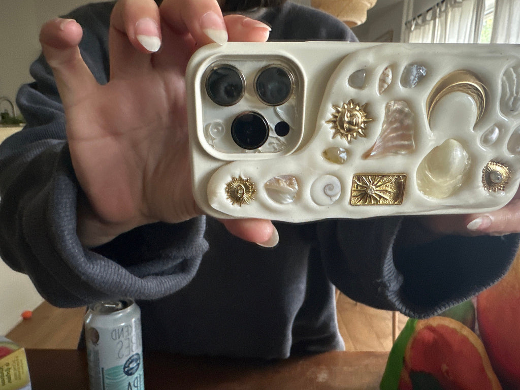 Celestial Shell Stone Mosaic Decoden Phone Case