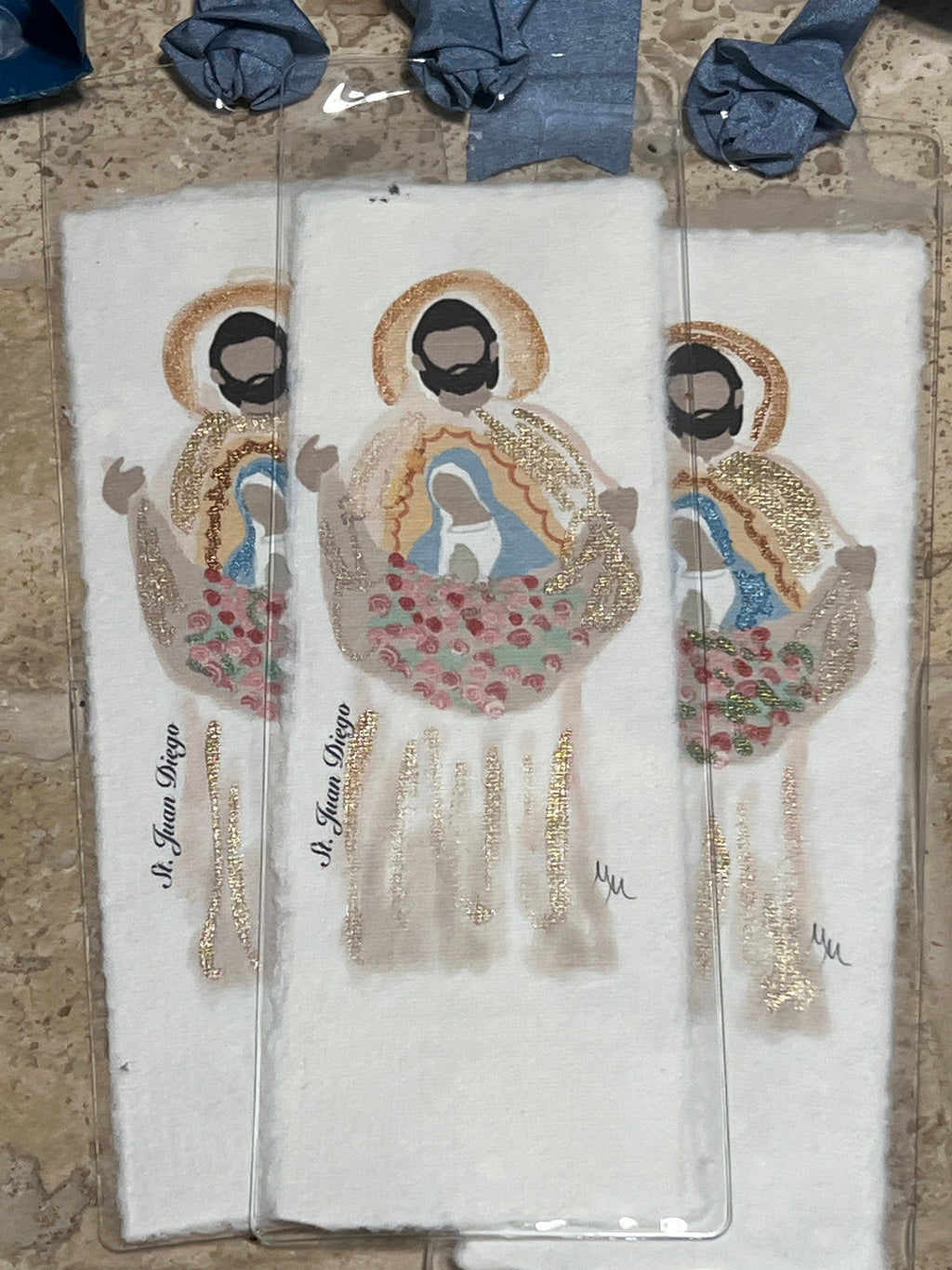 Watercolor Bookmarks Male Saints & Religious