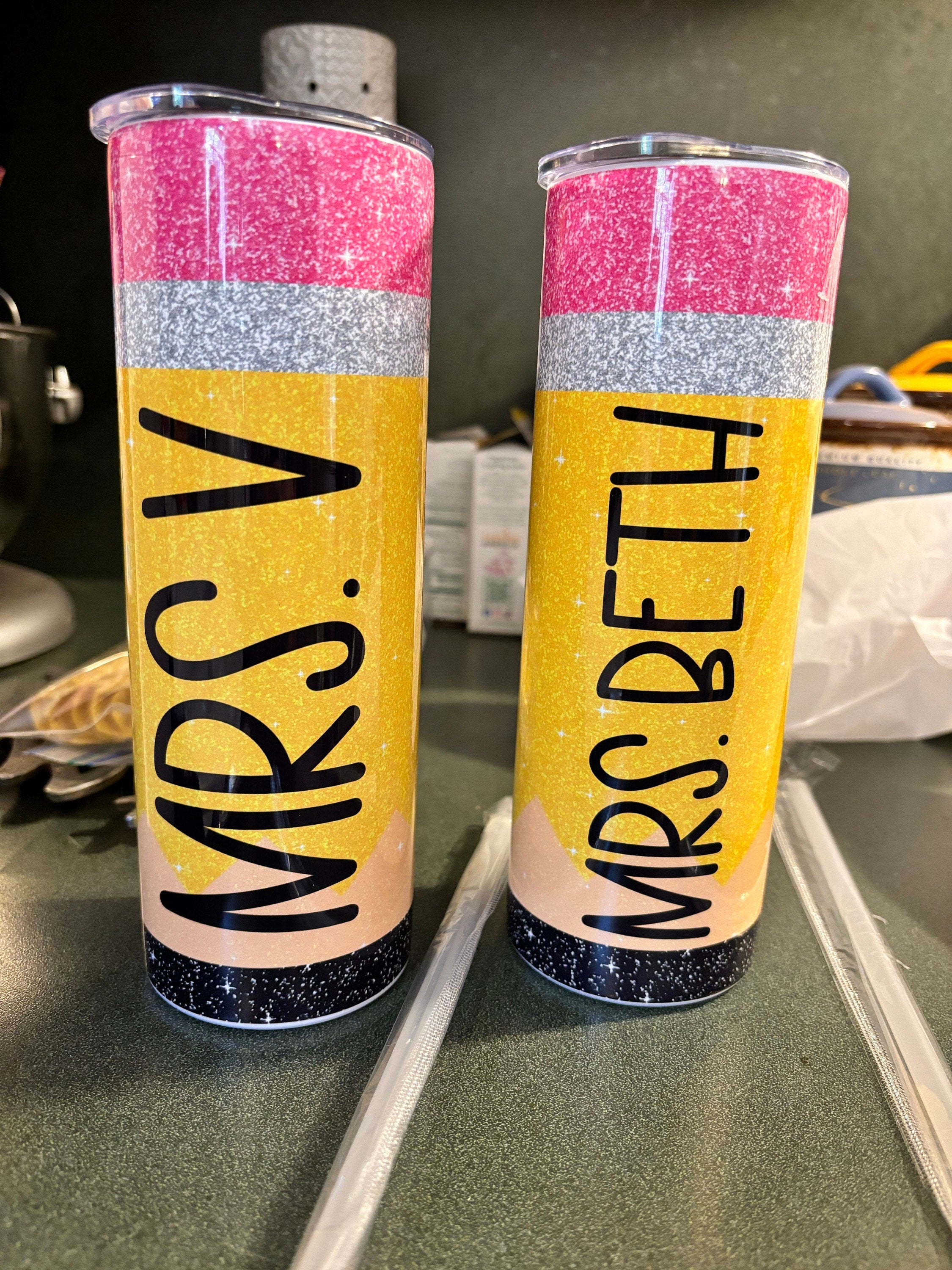 Teacher Gifts Teacher Tumbler Teacher Appreciation Gifts Teacher Christmas Gift Teacher Cup Pencil Tumbler Personalized Teacher Tumbler