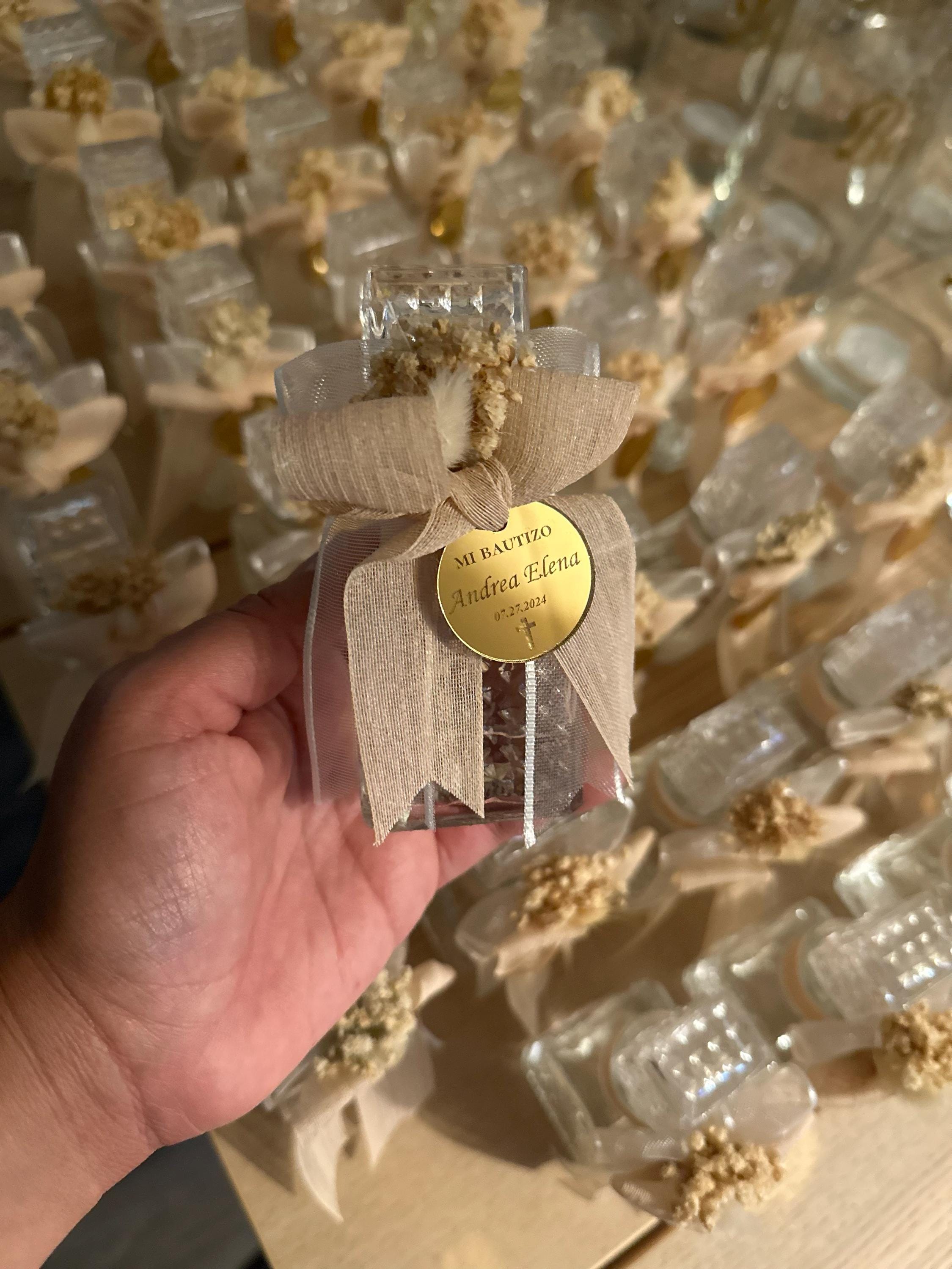 Holy Water Glass Bottle Empty, Religious Gift, Baptism Favor For Girl and Boy, Holy Communion Favor, Blessed Holy Water Bottle, Baptism Gift