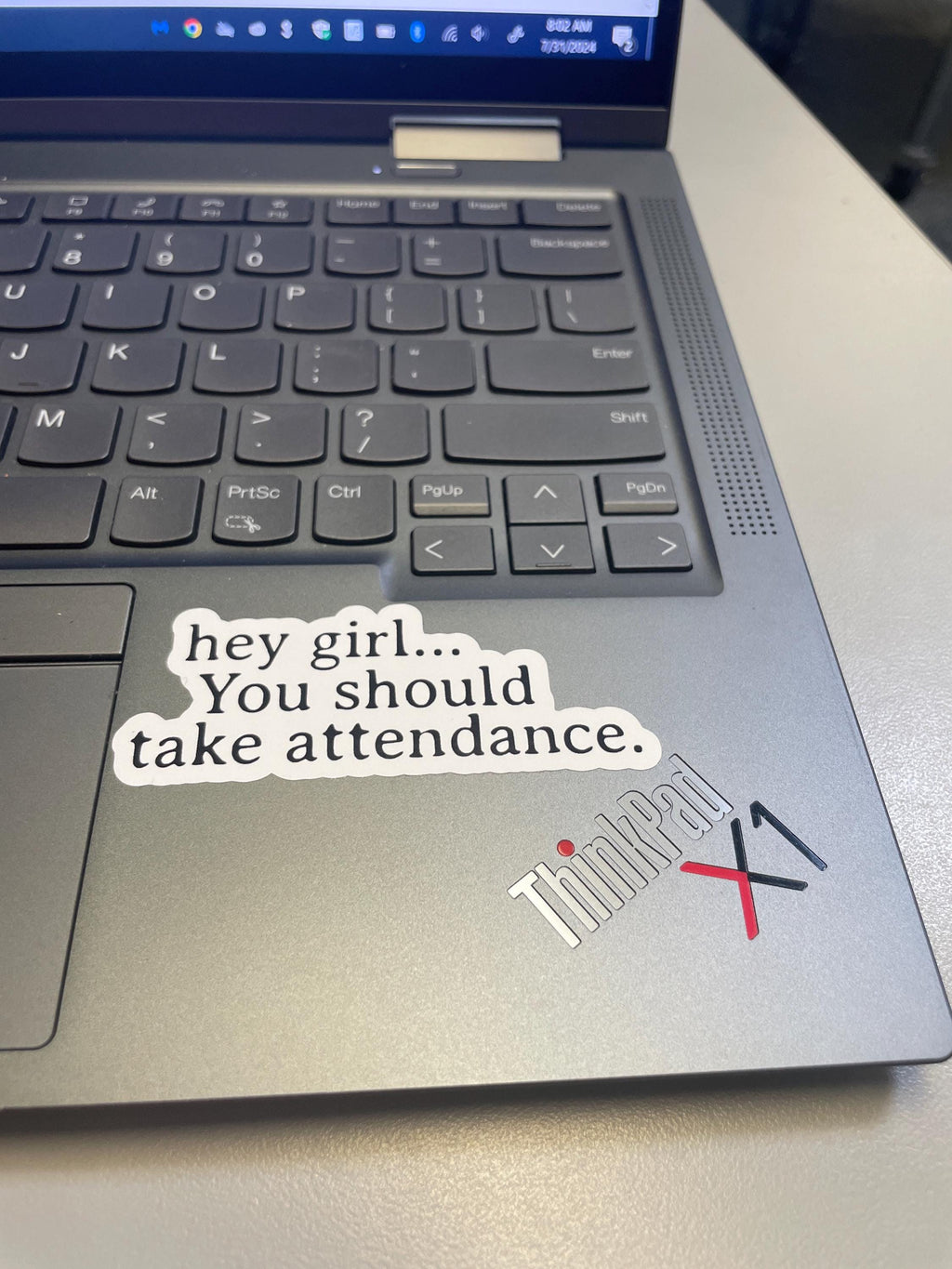 Teacher Stickers, Funny Gift for Teachers, Hey Girl, You should take attendance