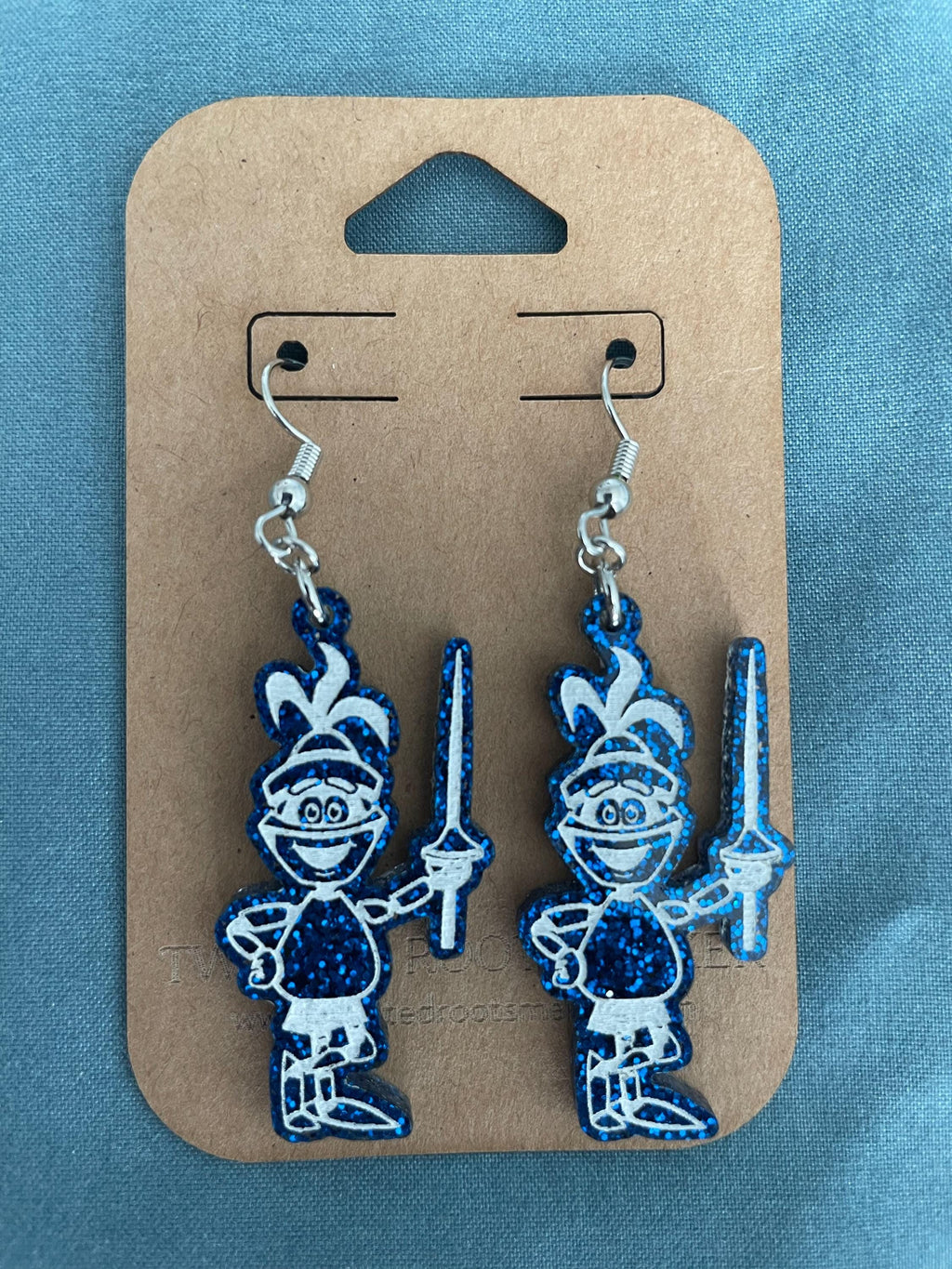 Custom School Mascot/Logo Laser Cut Painted Dangle Earrings | High School | College | Band | Cheer | Booster | Fundraiser