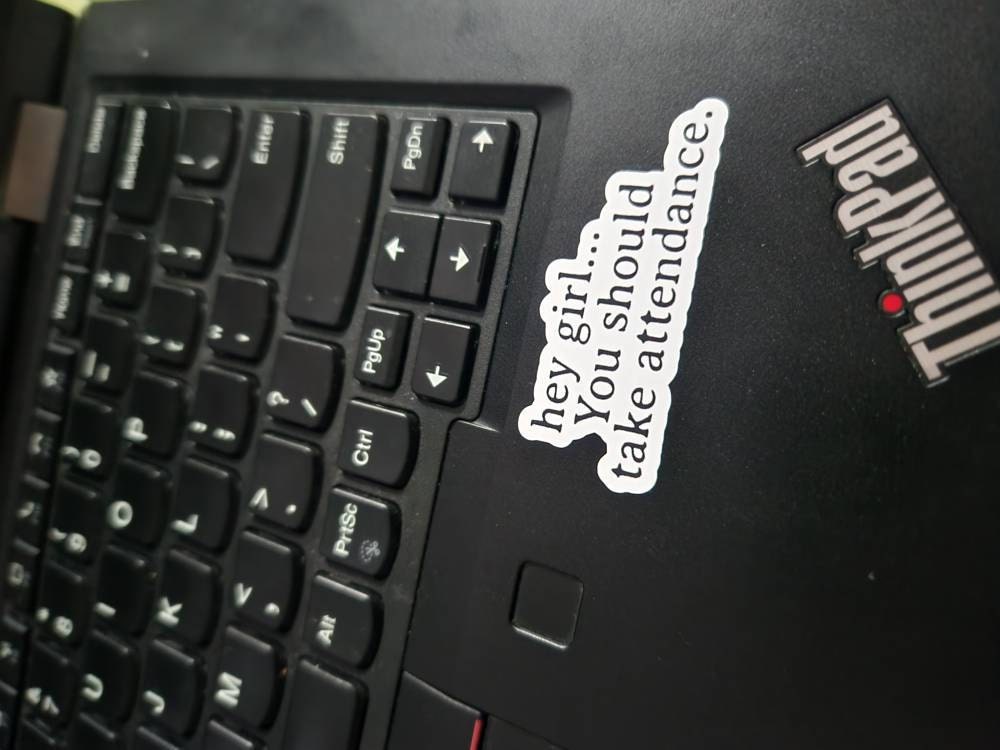 Teacher Stickers, Funny Gift for Teachers, Hey Girl, You should take attendance