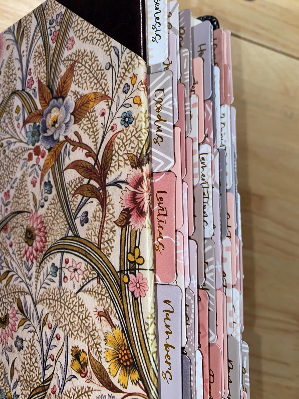 Bible Tabs | Laminated Bible Tabs | Tabs for the Bible | Pretty Bible Tab | Gifts for Christian Women | Bible Index Tabs with Gold Letters