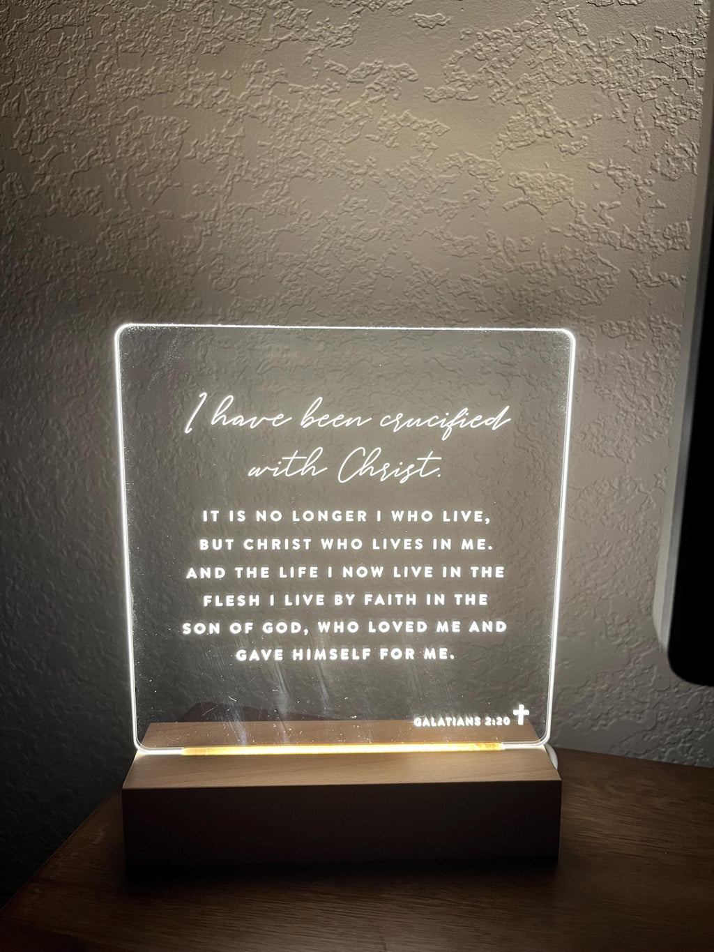 Bible Verse LED Light • Custom LED Night Light • Favorite Bible Verse • LED Frame • New Home Gift • Christmas Gift Christian • BVL01