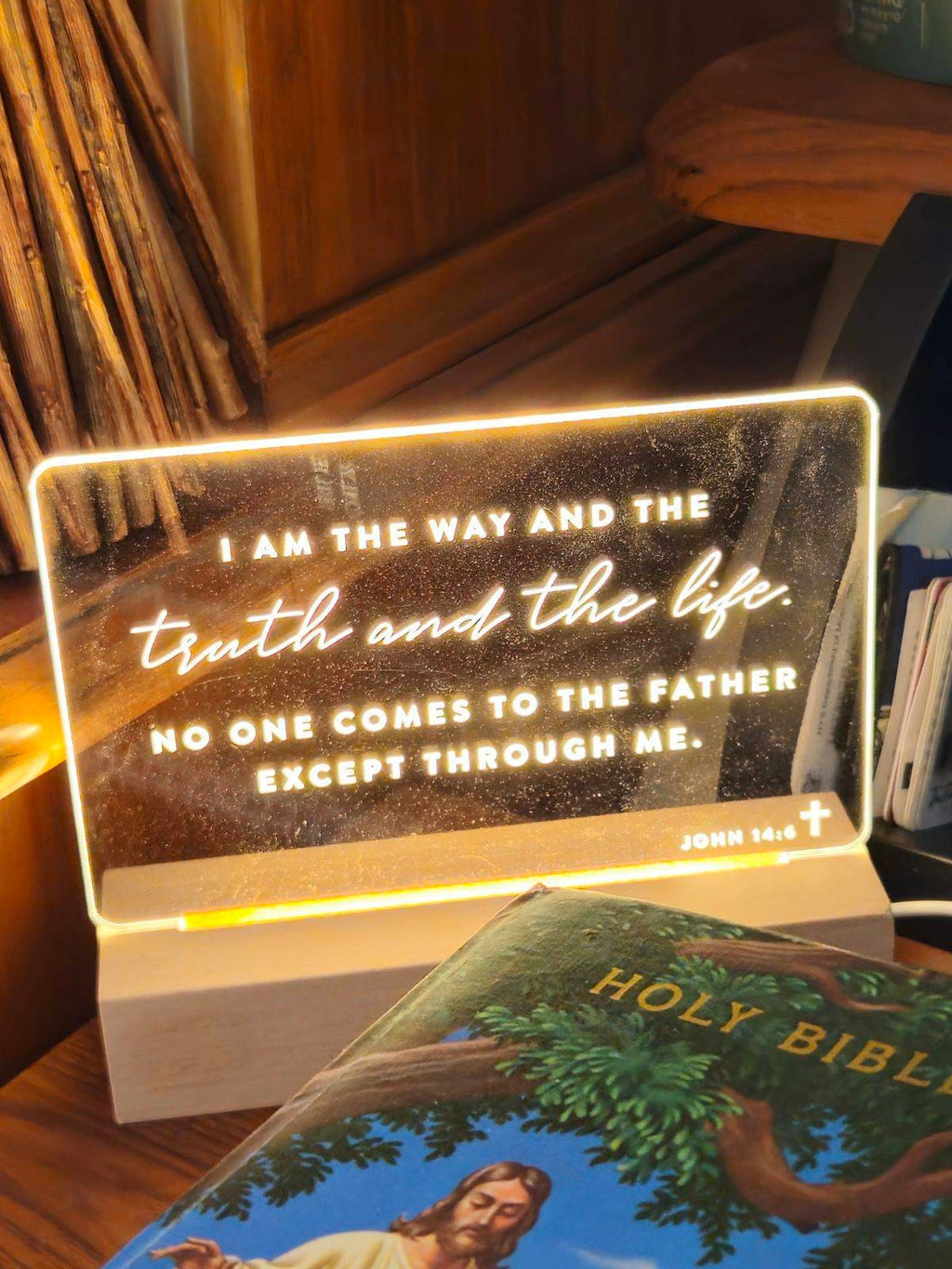 Bible Verse LED Light • Custom LED Night Light • Favorite Bible Verse • LED Frame • New Home Gift • Christmas Gift Christian • BVL01