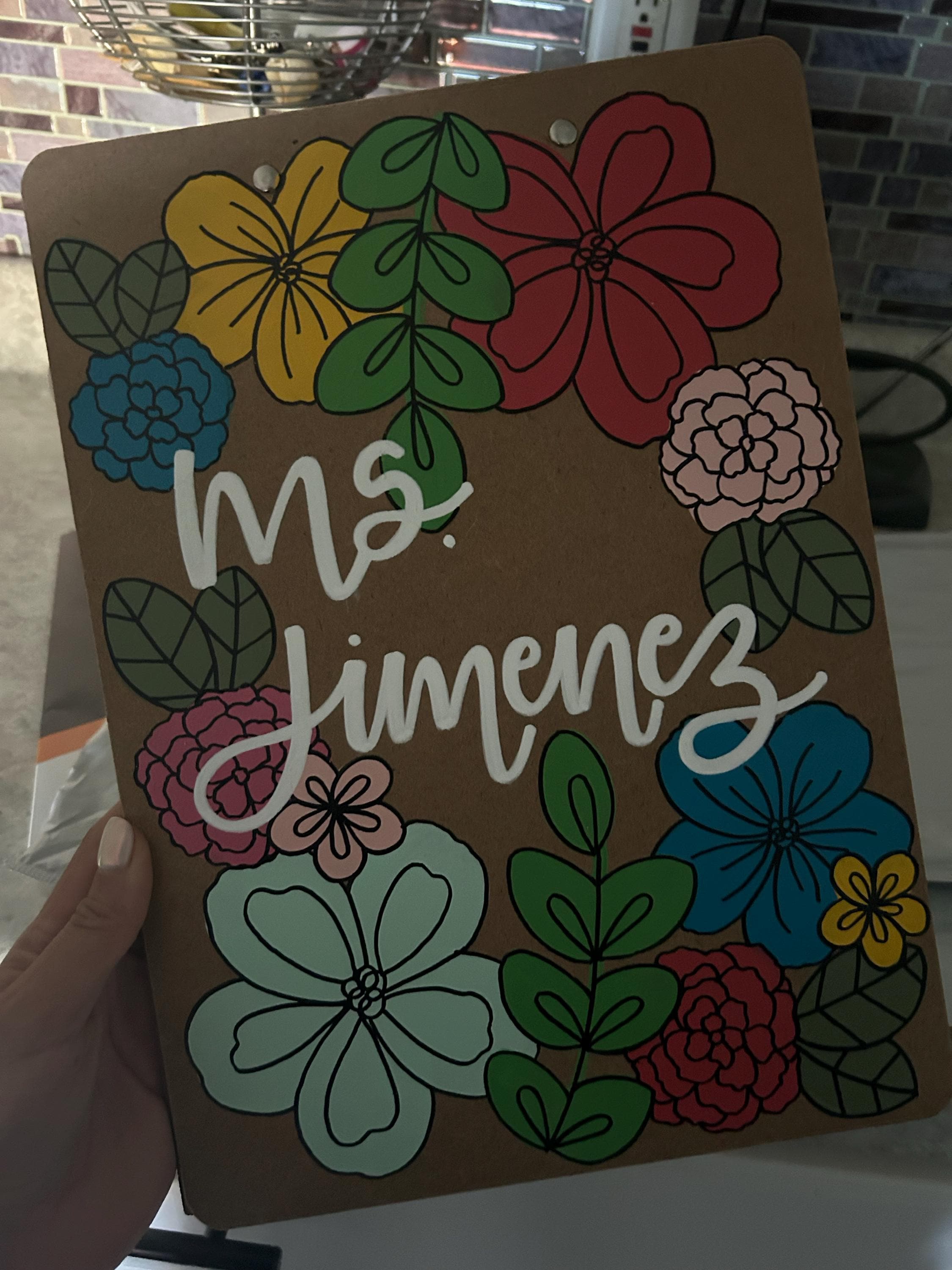 Hand painted Clipboard for Teachers, Hand painted Clipboard for Nurses, Teacher Appreciation Gift, Gift for Student Teacher, Graduation Gift