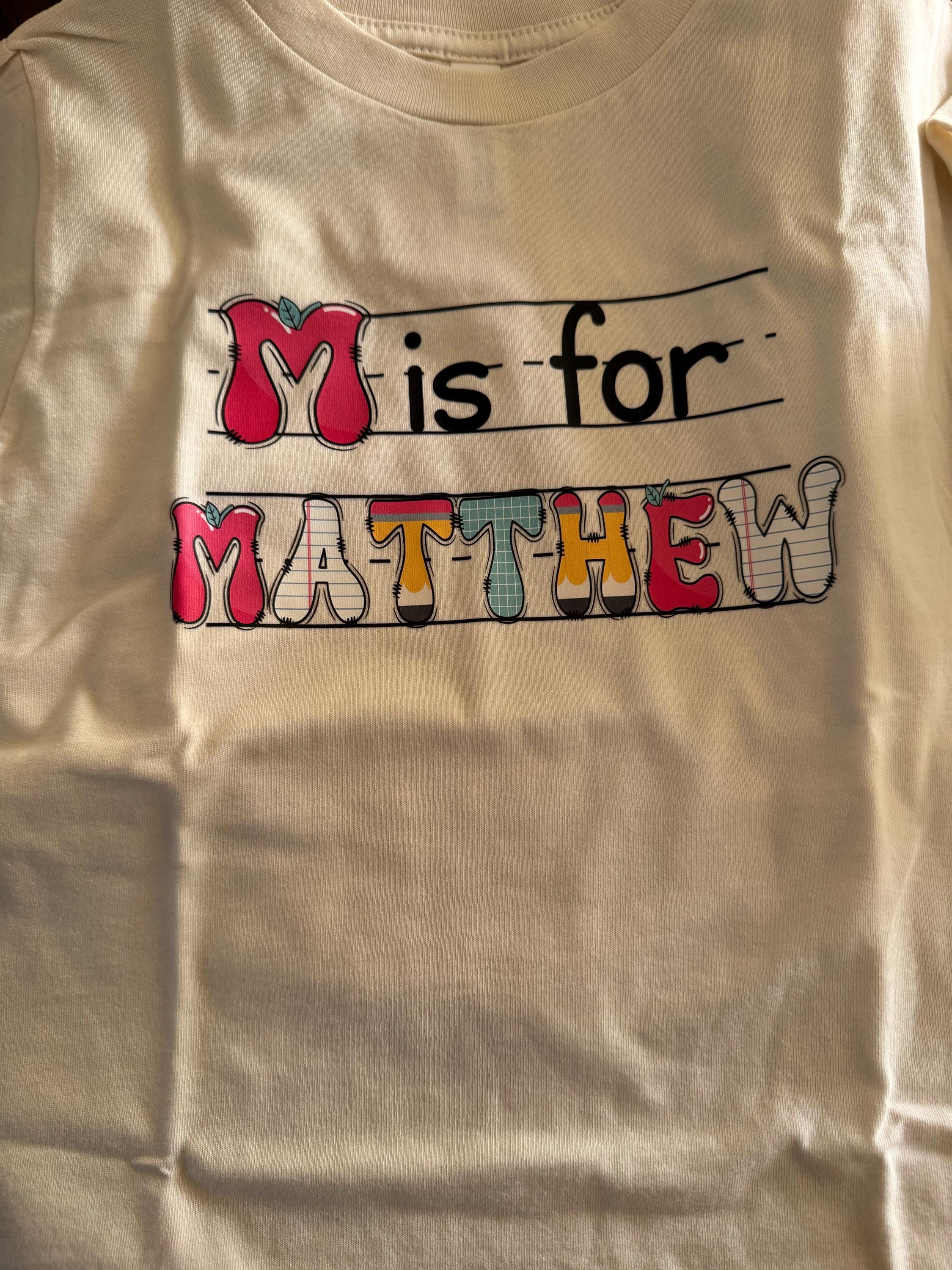 Custom Kids Name Back To School Shirt Shirt, Toddler First Day of School Tee Kindergarten Shirt With Name, First Day School Outfit