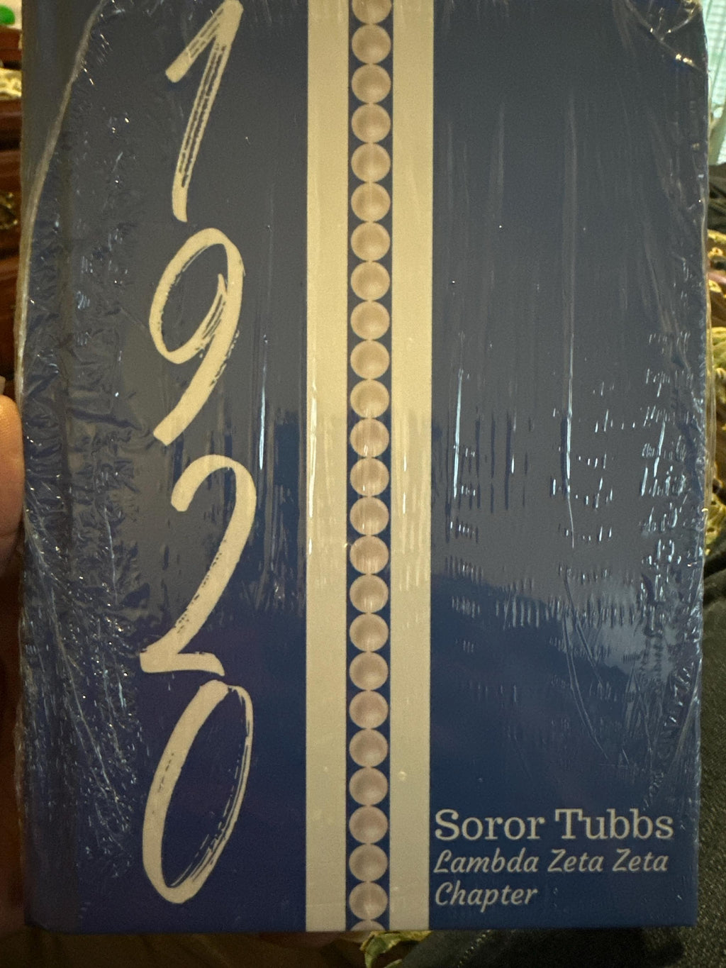 Personalized (Pearls) Zeta 1920 Jersey (Blue Cover) Hardcover Journal Matte | Diary | Blue and White | 1920 | ZPB Inspired | Sorority Gifts