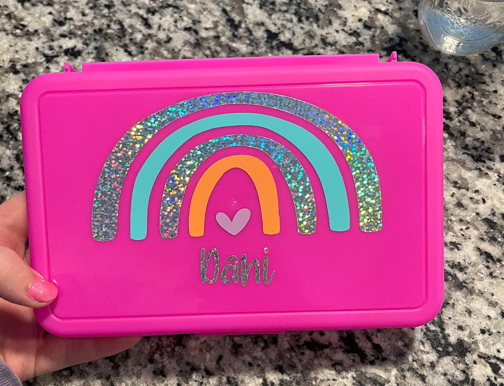 Back To School Pencil Case, Personalized Pencil Box, Girls School Supplies, Monogram Pencil Box, Personalized Storage Box