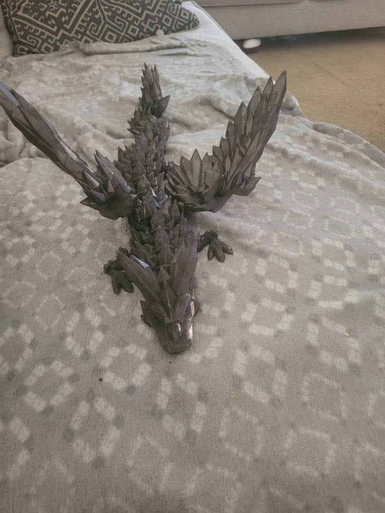 Magic Wing Crystal Dragon Glow In Dark Rainbow 3D Printed Bookshelf Decor Desk Decoration Fidget Sensory Toy Stress Cosplay Fantasy Winged