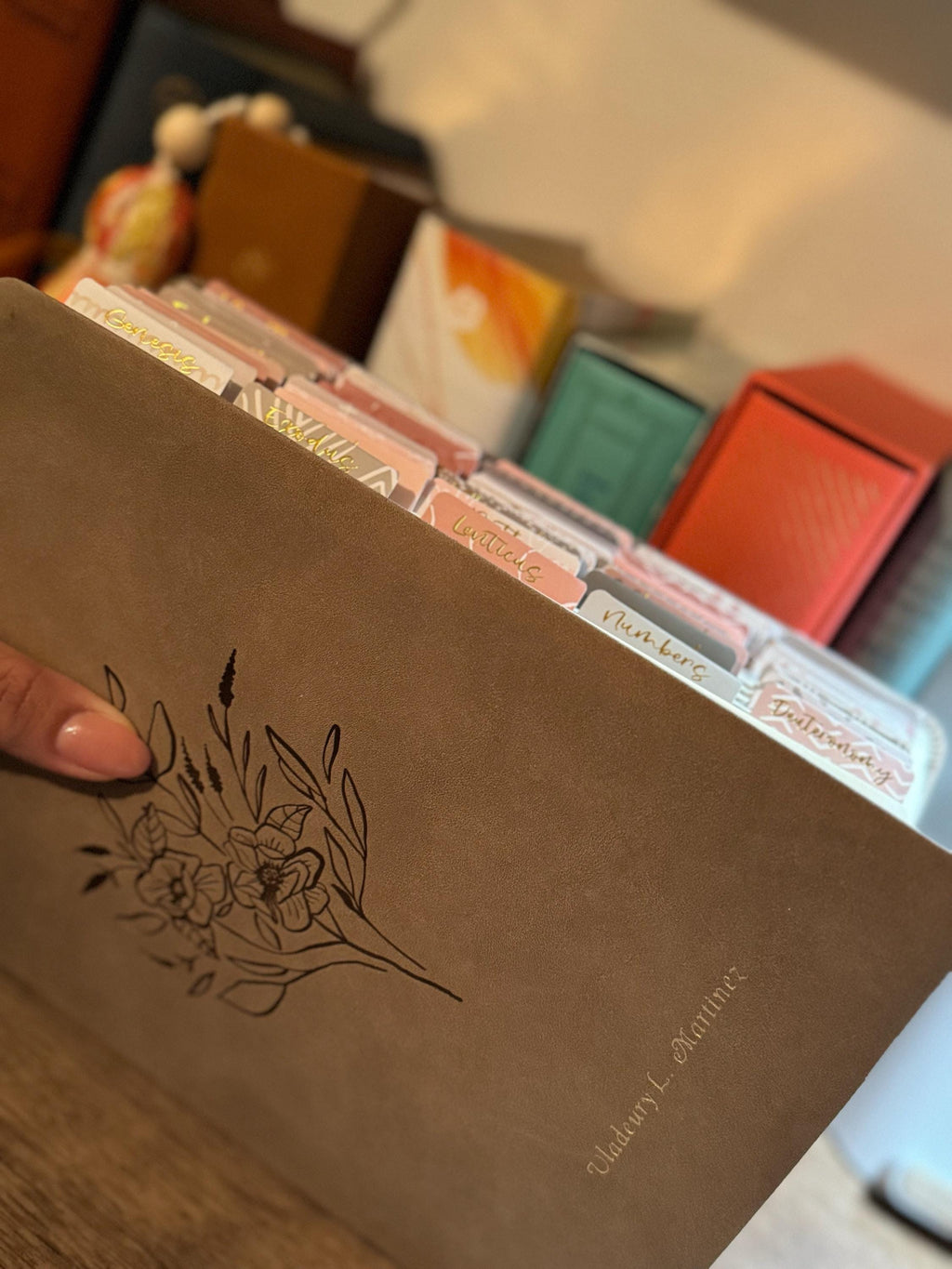 Bible Tabs | Laminated Bible Tabs | Tabs for the Bible | Pretty Bible Tab | Gifts for Christian Women | Bible Index Tabs with Gold Letters