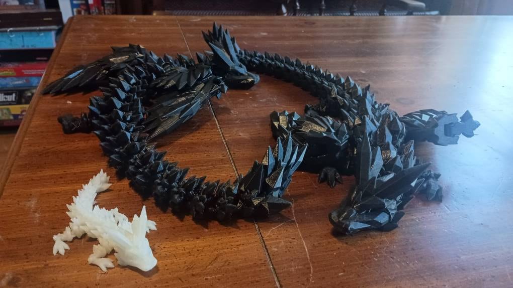 Magic Wing Crystal Dragon Glow In Dark Rainbow 3D Printed Bookshelf Decor Desk Decoration Fidget Sensory Toy Stress Cosplay Fantasy Winged