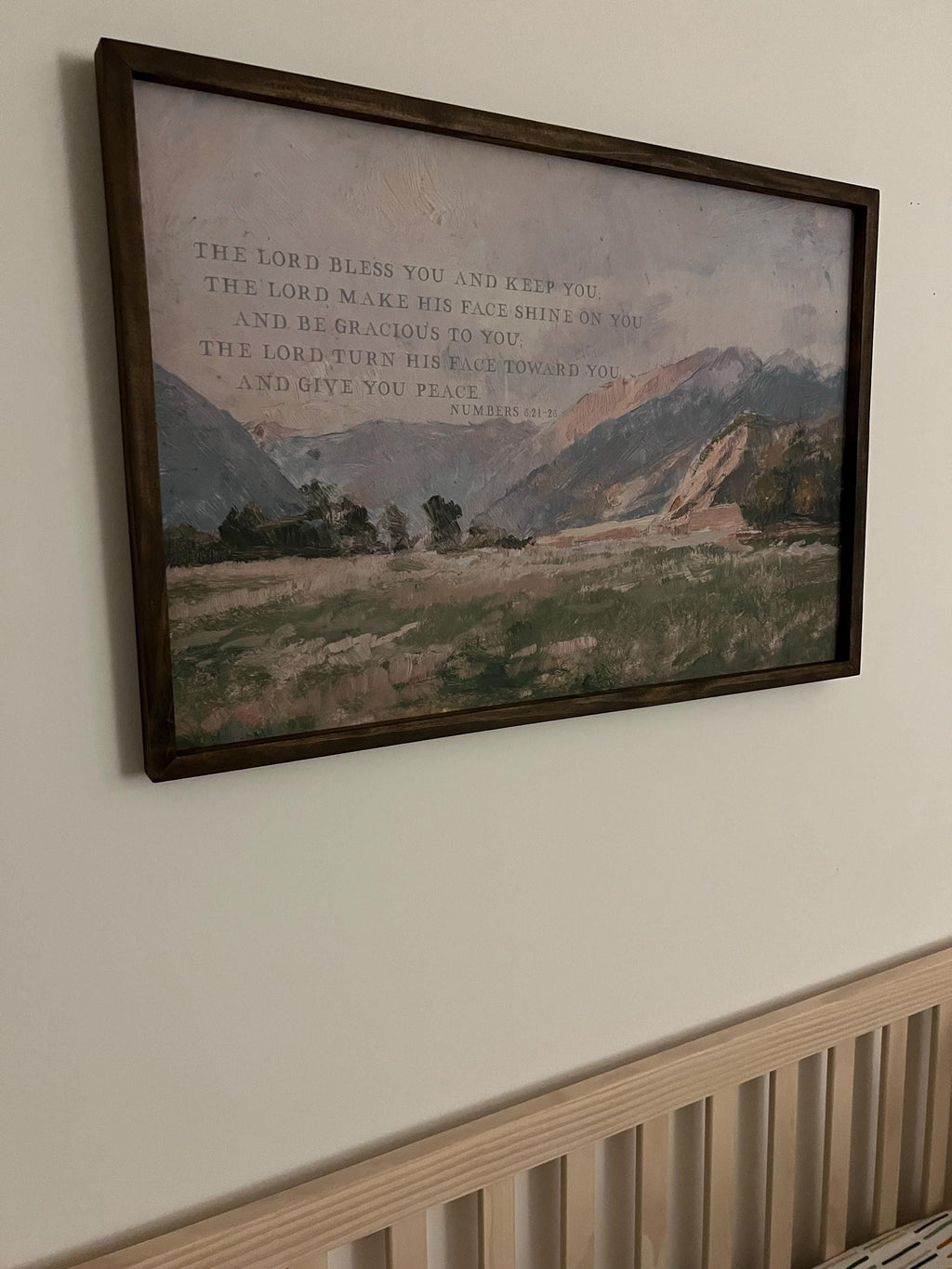 Christian Wall Art | Bible Verse Wall Art | May The Lord Bless You And Keep You | The Blessing Kari Jobe Canvas Wall Art Print  | F570